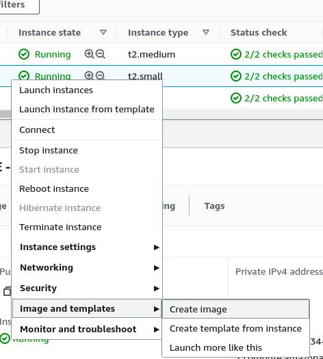  EC2 Instance image create